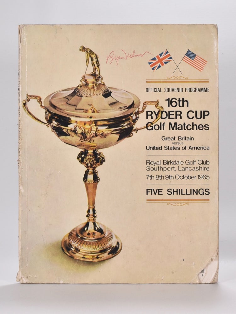 Item #6037 Ryder Cup 1965 Official Programme "fully signed by all competitor's" P G. A.