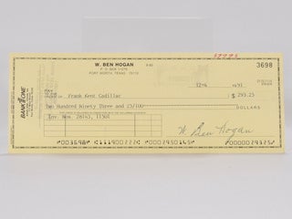 Bank One signed/ autographed cheque