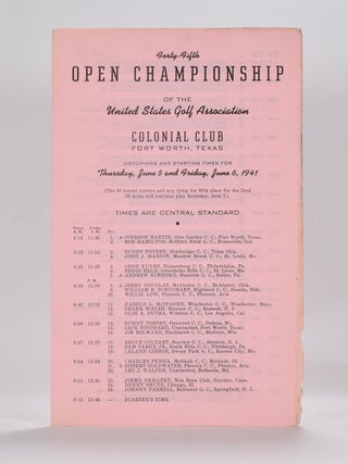 The 45th U.S. Open Championship Program.