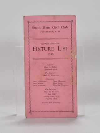 Item #6294 fixture list. South Herts Golf Club