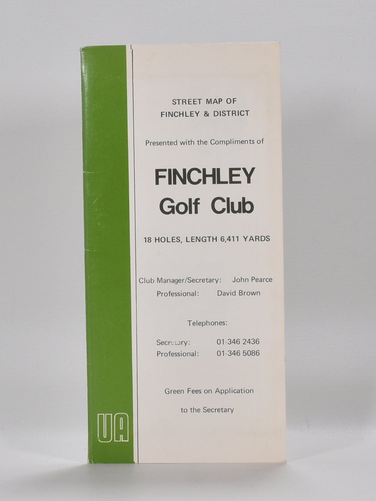 Item #6297 Street map of Finchley and district. Finchley Golf Club.