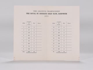 Scorecard Amateur Championship