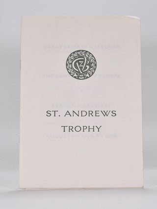 Item #6419 Programme. St. Andrews Trophy
