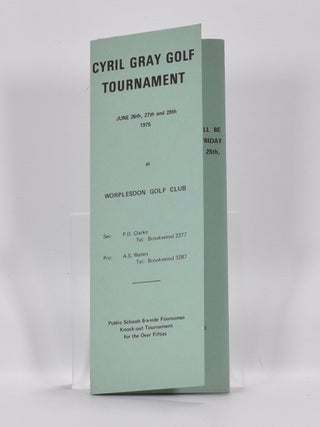 Item #6423 Cyril Gray Golf Tournament. Worplesdon Golf Club