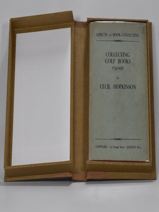 Collecting Golf Books 1743-1938.; Aspects of Book Collecting series