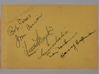 Item #6708 autograph's. Robert Tyre Jones, Jim Ferrier, Bobby