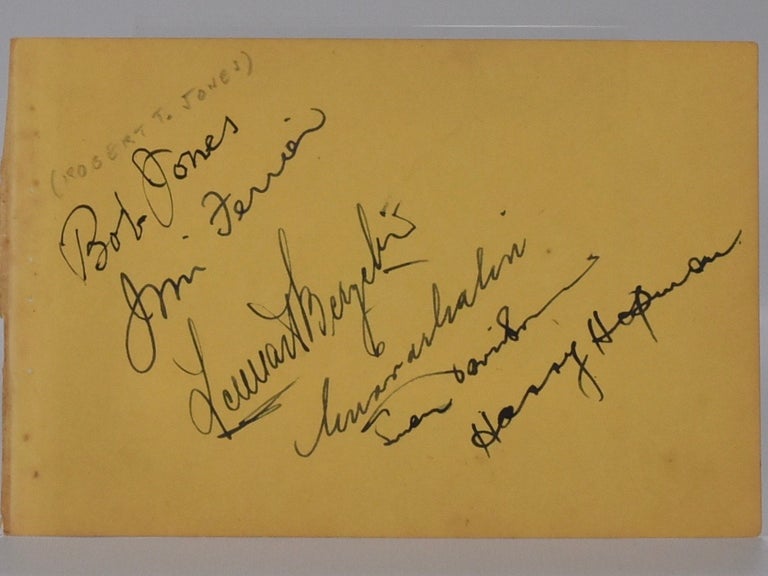 Item #6708 autograph's. Robert Tyre Jones, Jim Ferrier, Bobby.