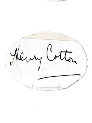 Item #6770 cut autograph. Henry Cotton