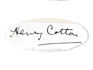 Item #6770 cut autograph. Henry Cotton