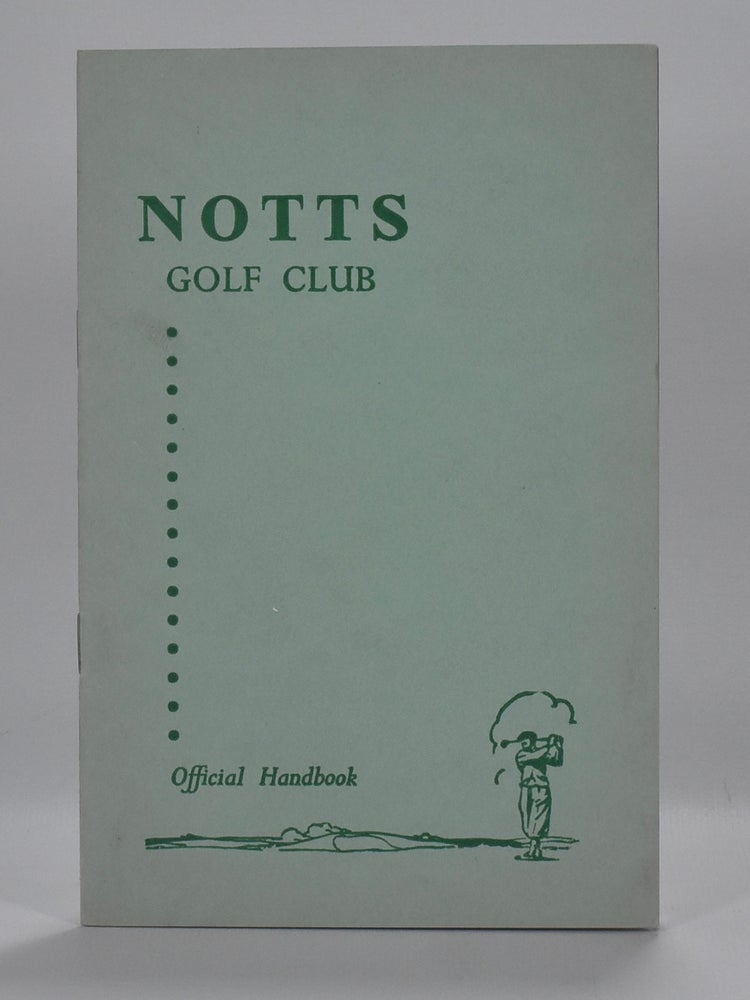 Item #6816 Notts Golf Club. Handbook.