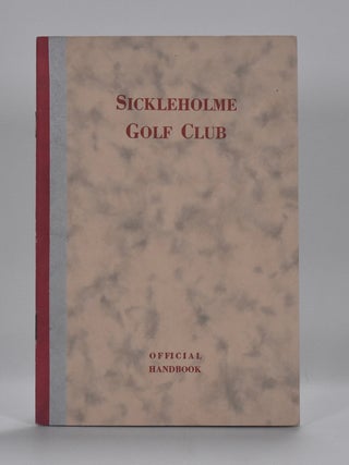 Item #6823 Sickleholme Golf Club. Handbook