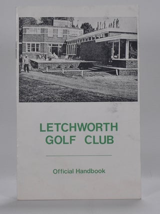 Item #6829 Letchworth Golf Club. Handbook