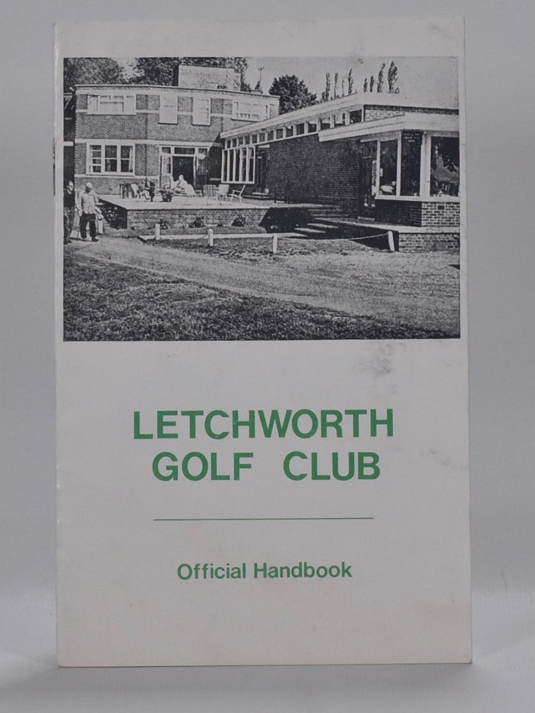 Item #6829 Letchworth Golf Club. Handbook.