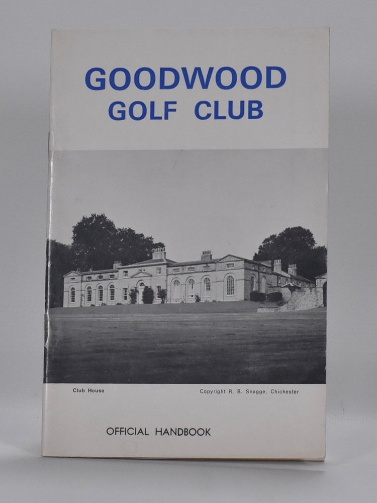 Item #6832 Goodwood Golf Club. Handbook.