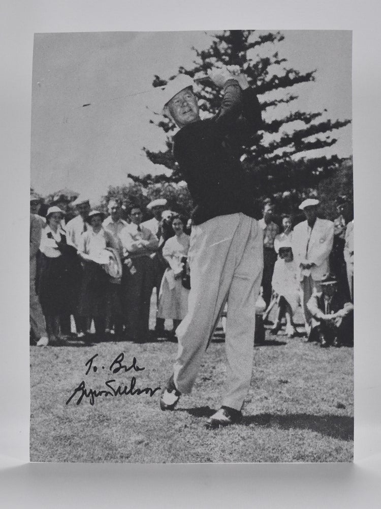 Item #6845 Photograph inscribed. Byron Nelson.