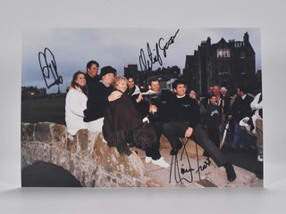 Item #6847 Photograph signed Dunhill cup victory. Ernie Ells, David, Frost, Retief, Goosen