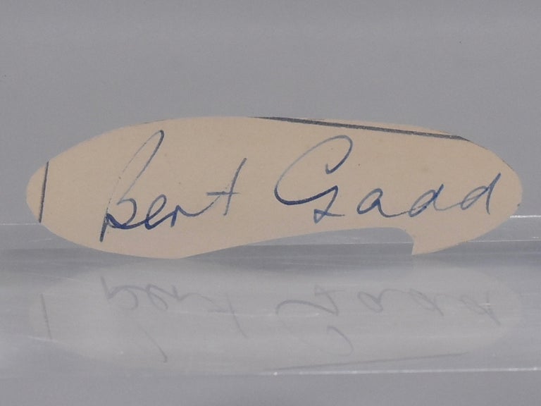 Item #6874 cut autograph. Albert Gadd, Bert.