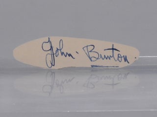Item #6875 cut autograph. John Burton