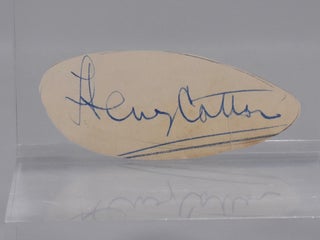 Item #6877 cut autograph. Henry Cotton