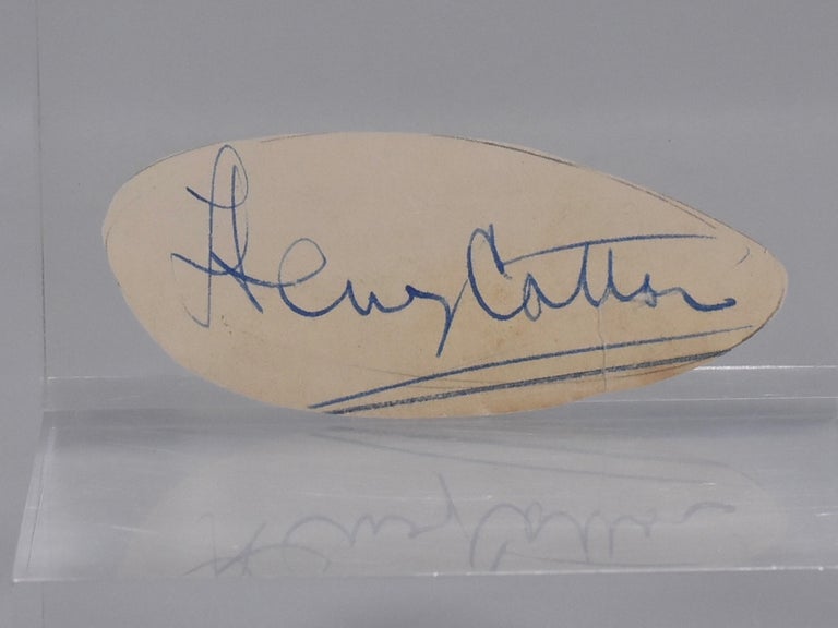 Item #6877 cut autograph. Henry Cotton.