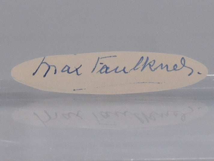 Item #6879 cut autograph. Herbert Gustavus Max Faulkner.