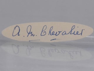 Item #6880 cut autograph. Albert M. Chevalier