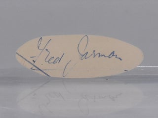 Item #6885 cut autograph. Fred Jarman