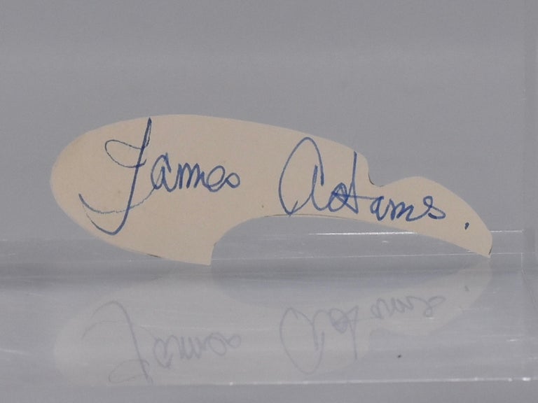 Item #6897 cut autograph. James Adams.