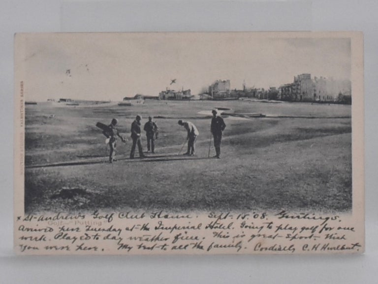 Item #6925 St. Andrews "Golf Putting" Postcard.