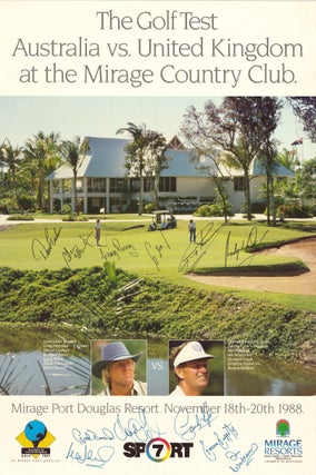 Item #6961 The Golf Test Australia versus the United Kingdom. Poster