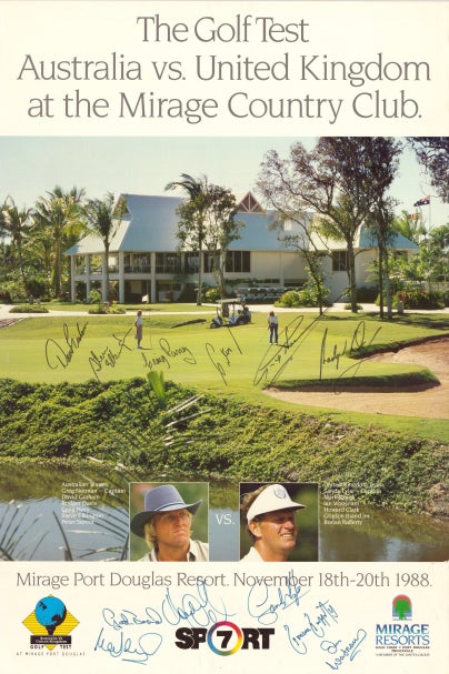 Item #6961 The Golf Test Australia versus the United Kingdom. Poster.