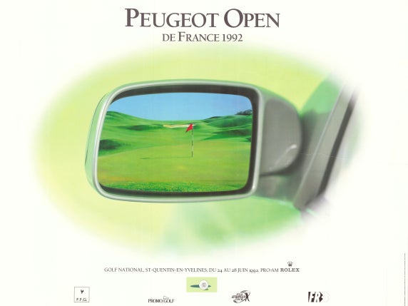 Item #6966 French Open 1992 by Peugot. Poster.