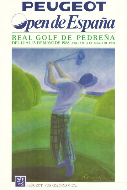 Item #6970 Spanish Open 1988 by Peugot. Poster.