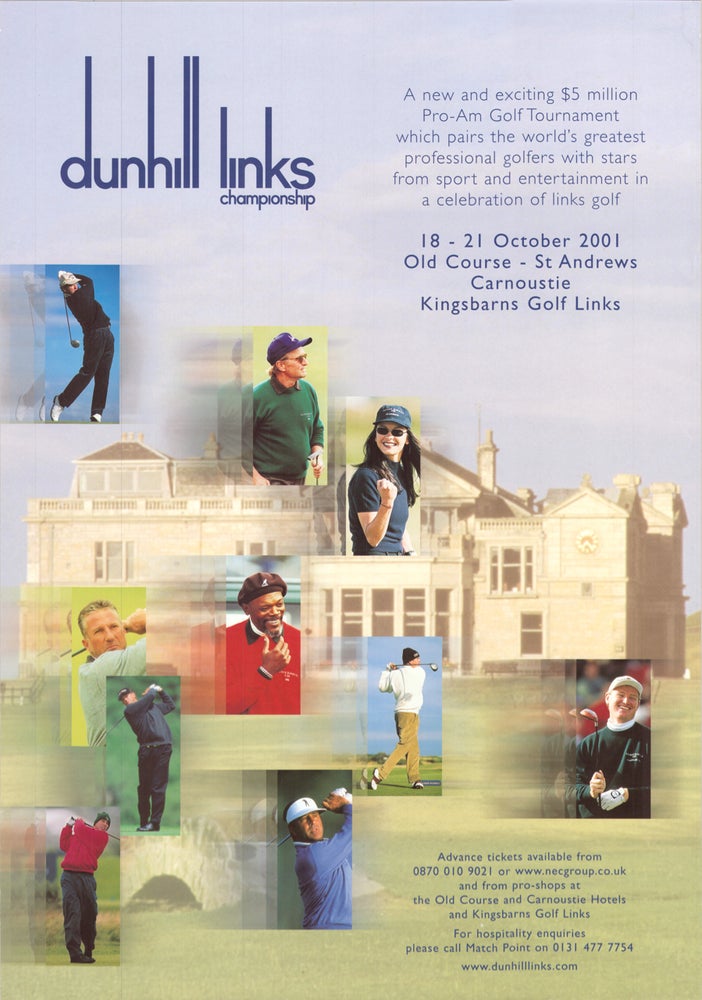 Item #6975 Dunhill Cup 2001. Poster.