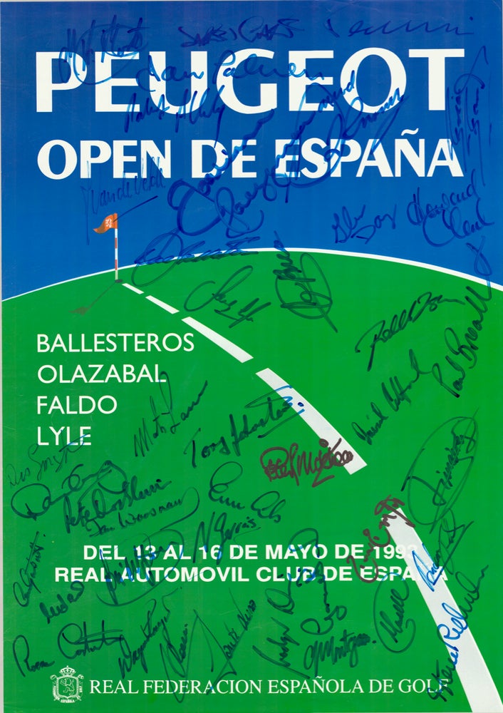 Item #6979 Spanish Open 1993 by Peugeot. Poster.