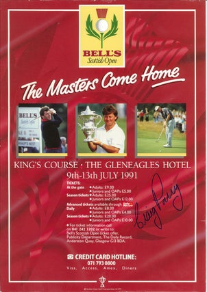 Item #6980 Bells Scottish Masters 1991. Poster