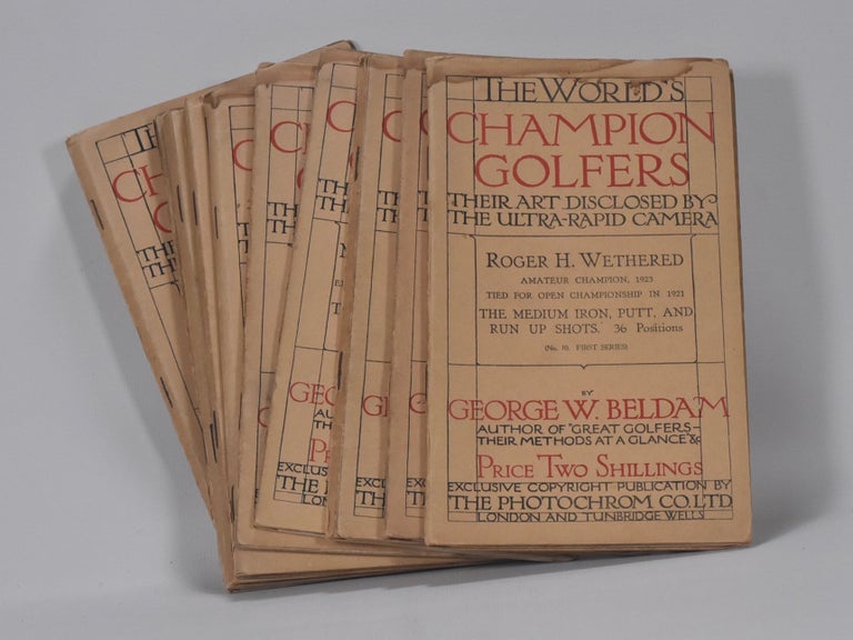 Item #6989 The World´s Champion Golfers: Their Art Disclosed By The Ultra-Rapid Camera. Complete set 11 volumes. George W. Beldam.