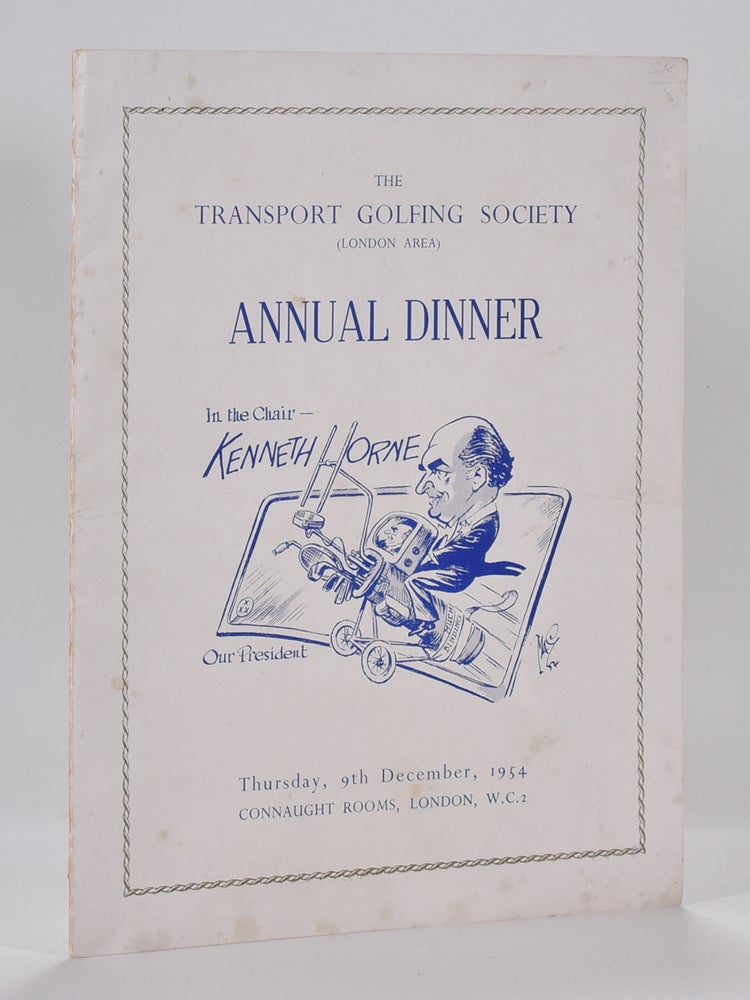 Item #7031 Annual Dinner. British Transport Golfing Soceity.