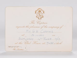 The Royal Liverpool Golf Club 1869-1969: Centenary Dinner, plus invitation