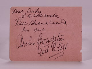 Item #7258 cut autograph. Archie Compston, Bill Shankland, C A. Whitcombe