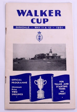 Item #7569 Walker Cup 1951 Official Golf Programme. R, A