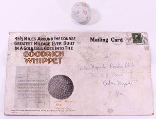 Item #7699 Extra Large postcard advert for The Goodrich Whippet Golf Balls. postcard
