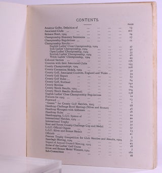 The Ladies Golf Union Official Year Book Volume