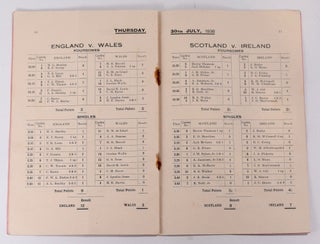 International Golf Matches at Prestwick 1936; 3 programme complete set