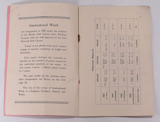 International Golf Matches at Prestwick 1936; 3 programme complete set