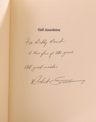 Item #7818 Golf Anecdotes. Robert T. Sommers