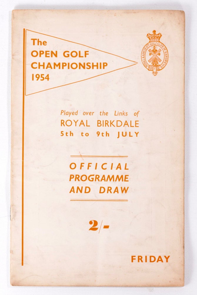 Item #7968 The Open Championship 1954 Official Programme. The Royal, Ancient Golf Club of St. Andrews.