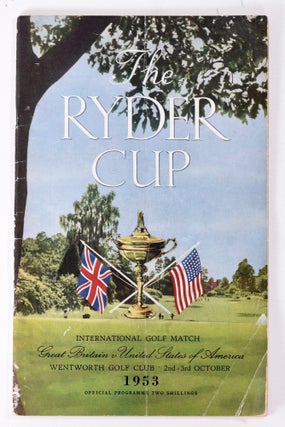 Item #7970 Ryder Cup 1953 Official Programme. P G. A