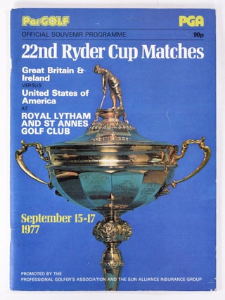 Item #8034 Ryder Cup 1977 Official Programme. P G. A