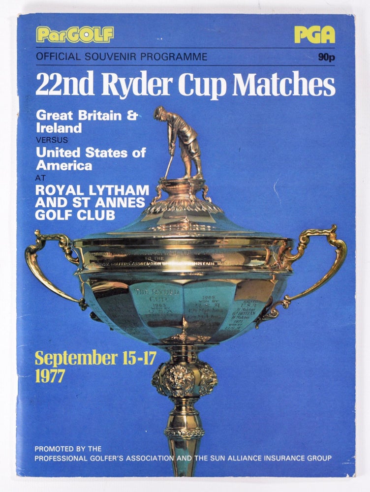 Item #8034 Ryder Cup 1977 Official Programme. P G. A.